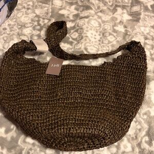J. Jill Brown Woven Shoulder Bag